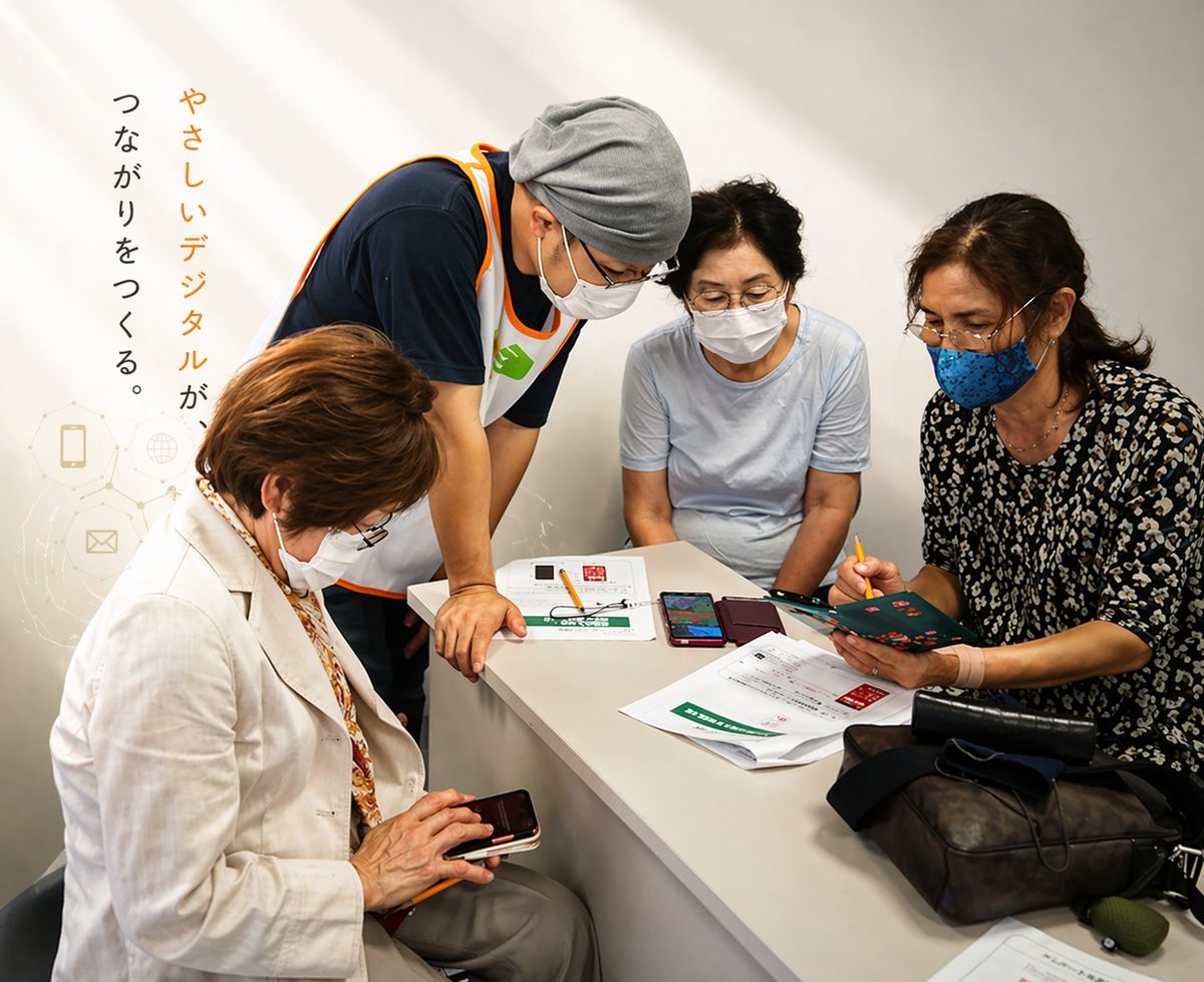 高齢者向けスマホ教室の様子